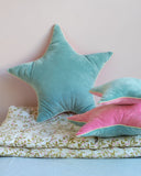 Small and Large reversible Wish Upon a Star velour cushion by Nana Huchy