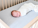 Cot Fitted Sheet - Baby Blue - Moon & Back Collective