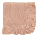 Mocha Ruffle Edge Blanket