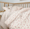 Pink floral pre-filled kids quilt set