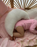 Handmade Baby Moon bouclé cushion for children’s bedroom décor