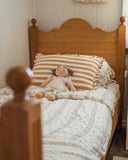 Cecilia Bonikka linen doll with dark brown hair and cream dress
