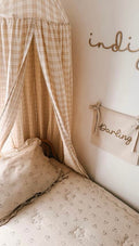 Oatmeal Gingham Canopy