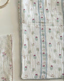 Vintage-inspired Little House on the Prairie blanket in soft cotton muslin for whimsical children’s bedrooms and nurseries.