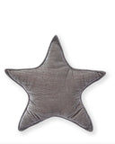 Large grey velvet star cushion by Nana Huchy