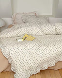 Vintage Rose quilt cover set featuring delicate vintage florals and soft cotton muslin for timeless, storybook-inspired spaces.