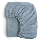 Cot Fitted Sheet - Baby Blue - Moon & Back Collective