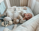 Cot Fitted Sheet - Baby Blue - Moon & Back Collective